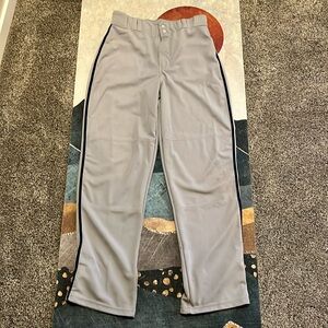 Chamro Baseball pants - Gray with royal blue piping